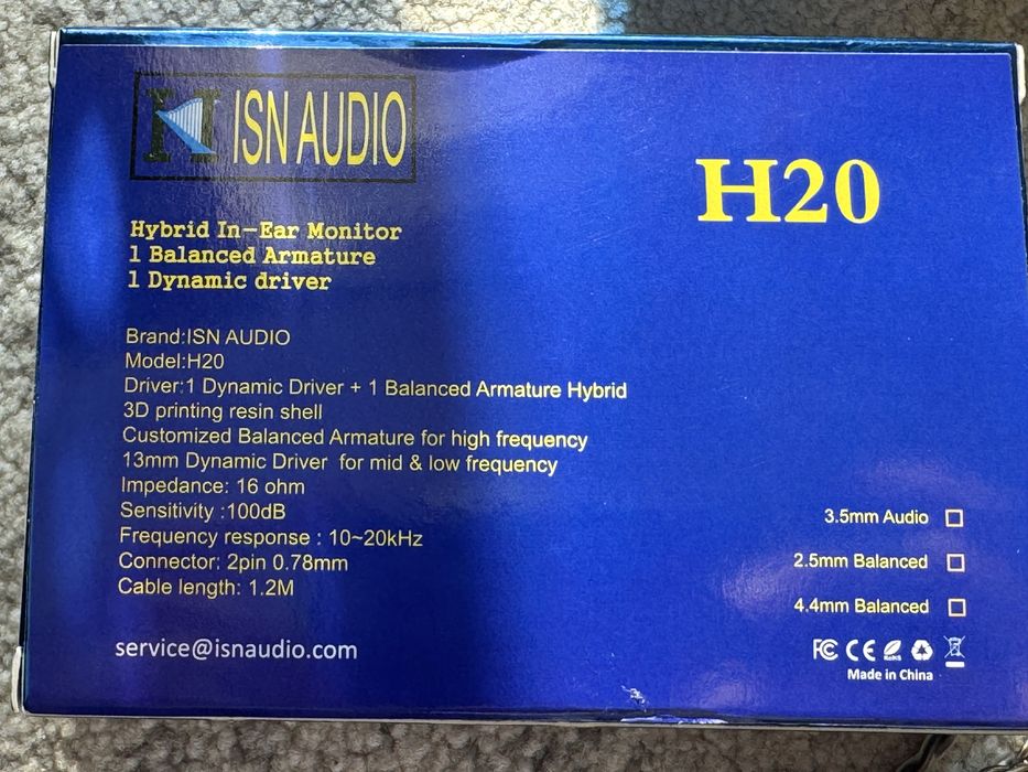 Casti IEM ISN Audio H20 Basshead