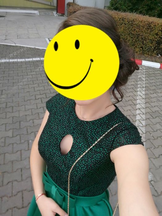 Rochie verde pt evenimente, nr.40