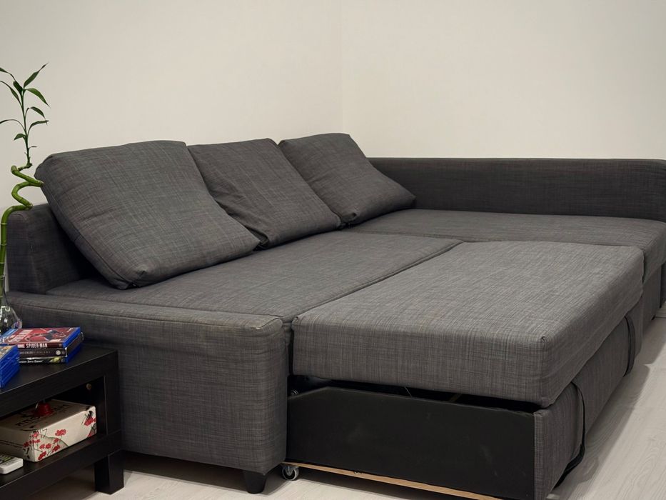 Colţar extensibil cu depozitare, Skiftebo gri închis. IKEA.