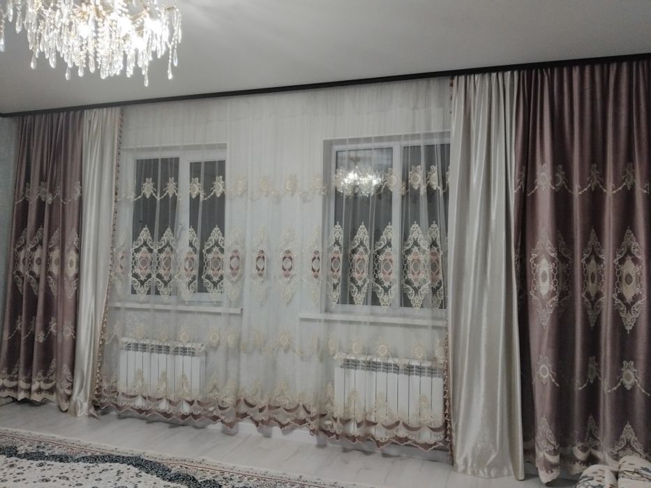 Занавеска с тюльем.