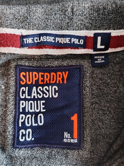 Сива поло тениска Superdry