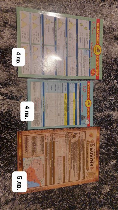 Помагалници по различни предмети от 3. до 12. клас