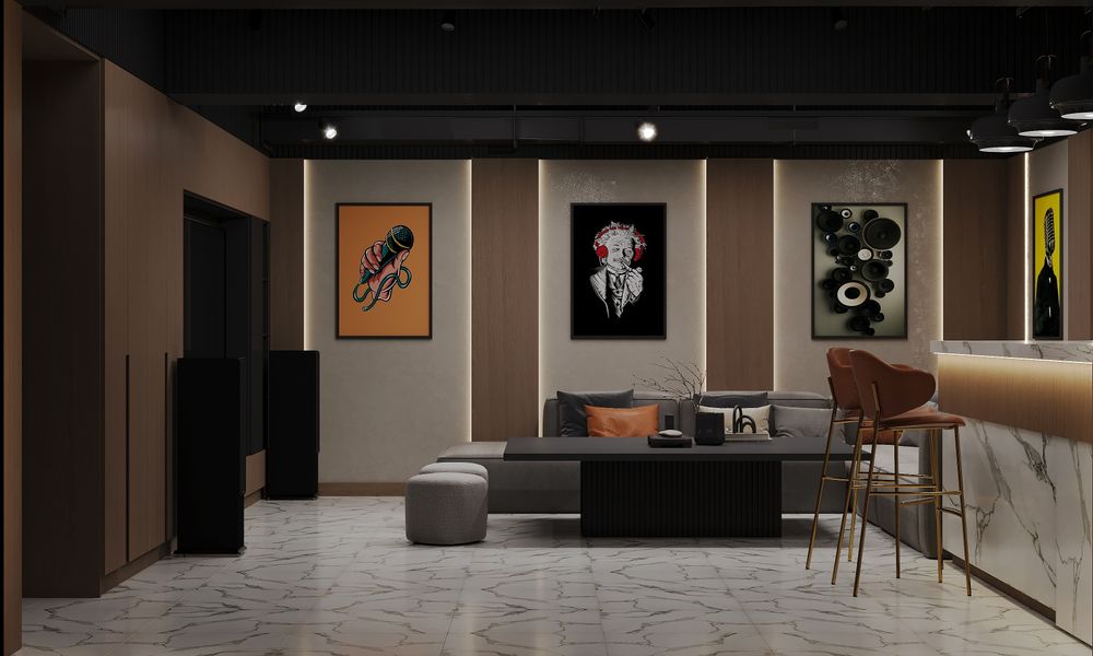 Дизайнер интерьер хизмати, калян бар караоке  бильярд компьютер клуб