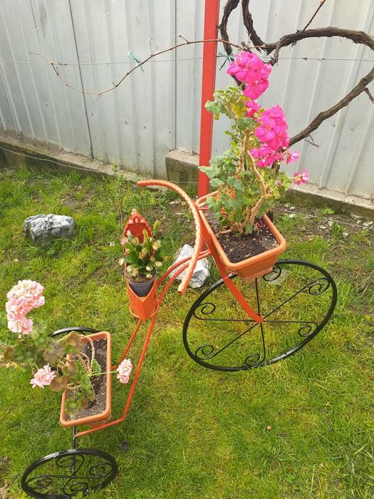 Vand suport de flori tip bicicleta.