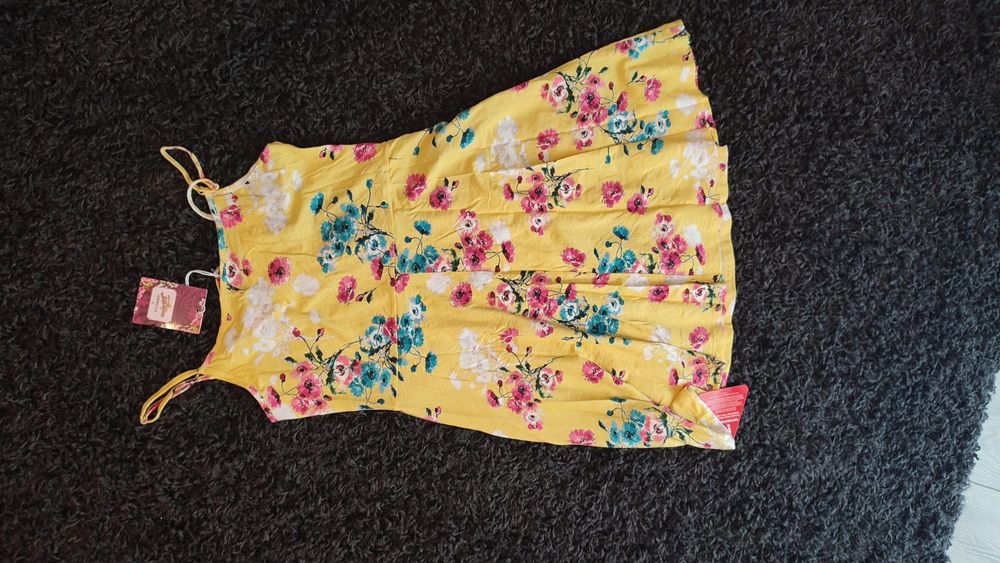 Rochie de vara galben floral