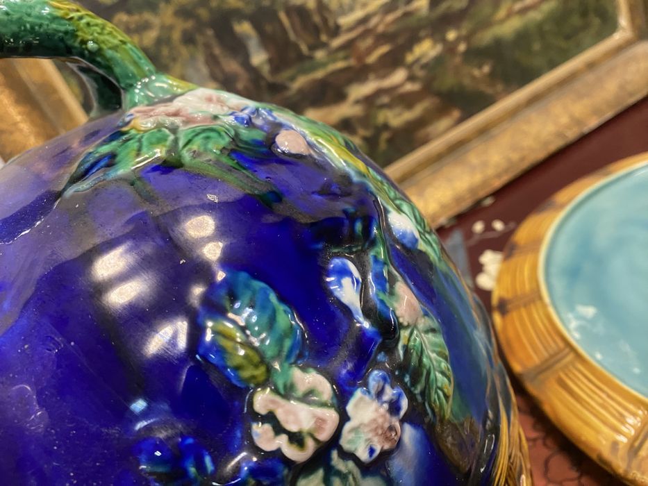 Порцеланов съд за масло Butter Dish Art Nouveau Франция 1900