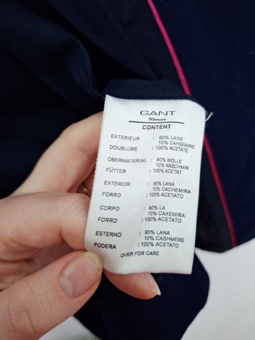 Palton GANT Woman Vintage Ivy Caban 90% lână 10% cașmir mărimea L