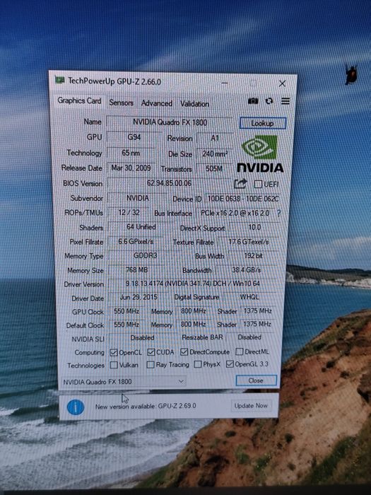 Vând placa video nVidia Quadro FX 1800 768 MB GDDR3/192 bit