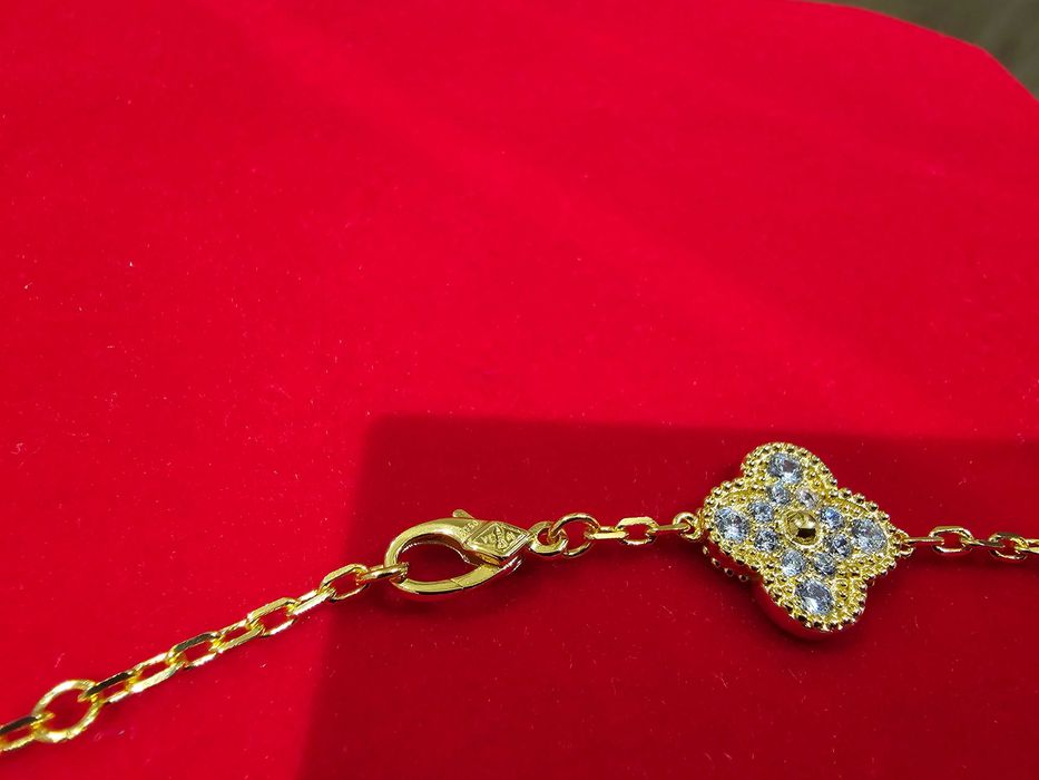 Van Cleef & Arpels VCA Gold Diamond 10 Motifs Alhambra Дамско Колие