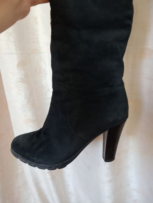 Сапоги зимние замшевые