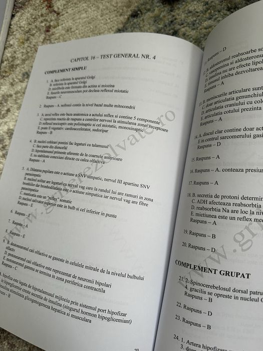 Grile rezolvate biologie medicina UMFCD