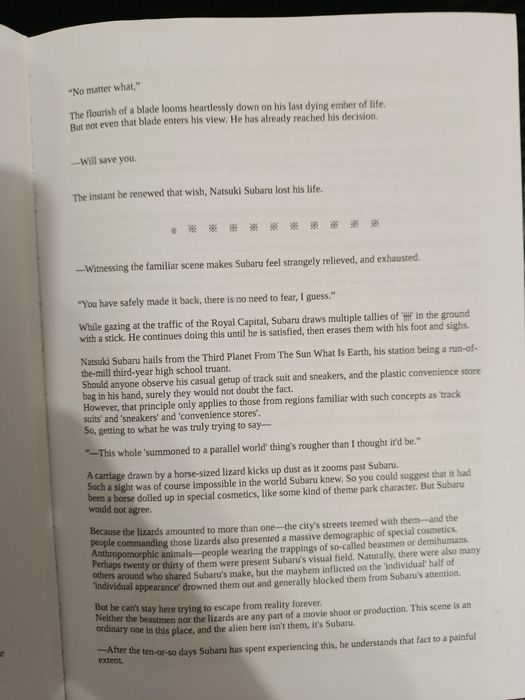 Re Zero IF stories Light Novel