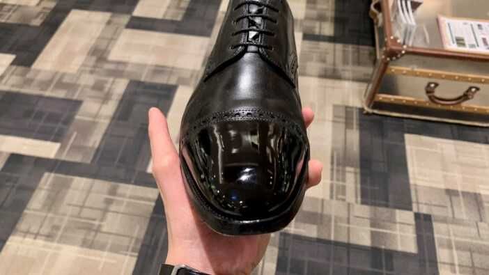 Pantofi derby 40 cap toe lucrati manual Ferradini piele naturala moale