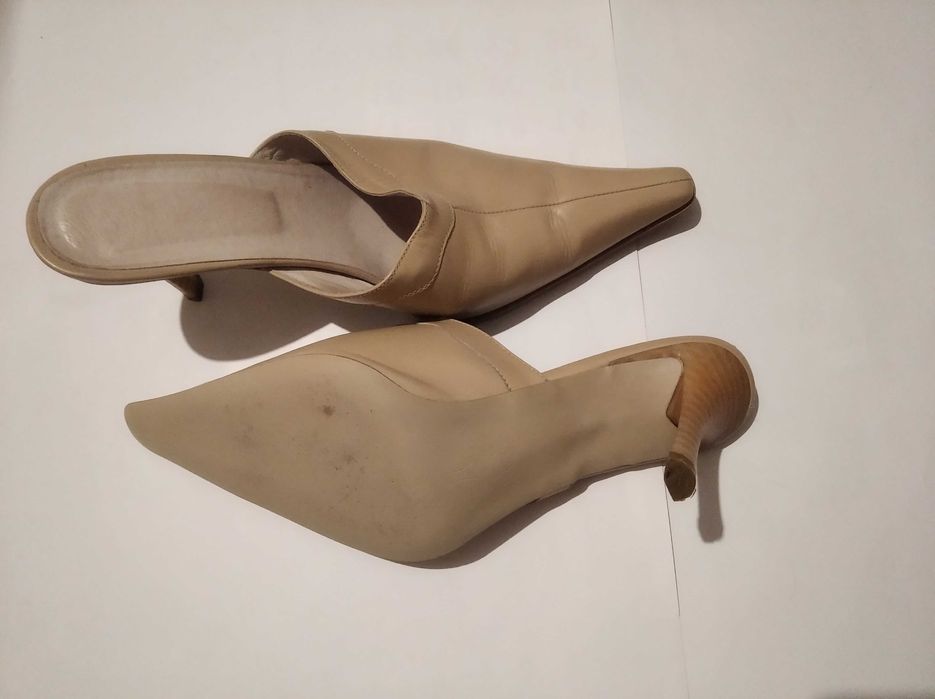 Pantofi dama piele crem/bej nr. 39