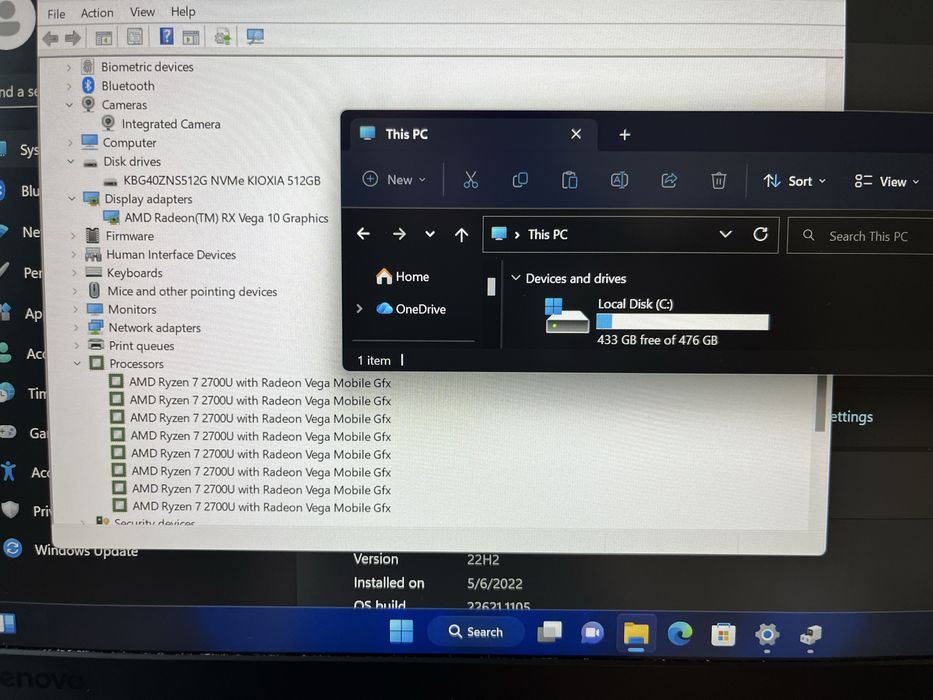 Laptop Lenovo idepad AMD Ryzen 7 - 12Gb RAM - 500SSD - Slim - Type C