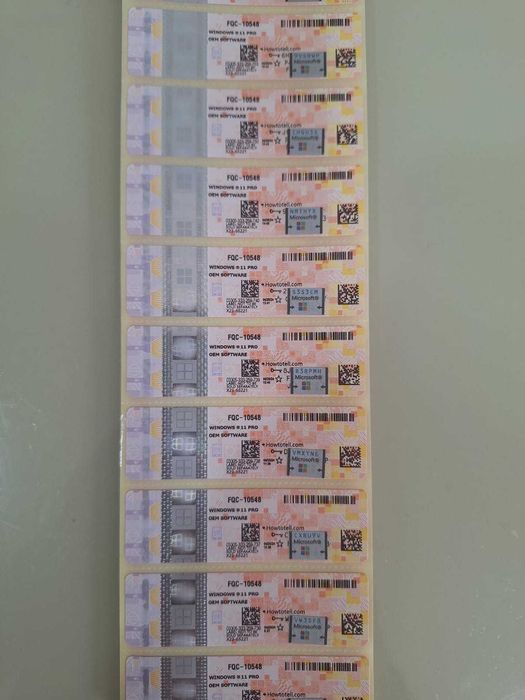 Лицензионные ключи COA  Microsoft Windows виндовс  11 PRO