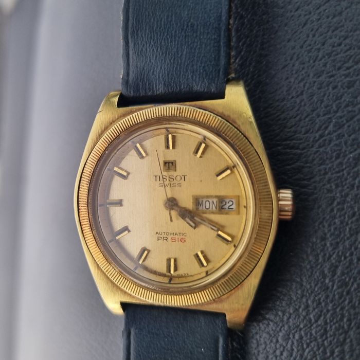 Ceas Vintage Tissot Swiss Automatic PR 516 , placat cu aur