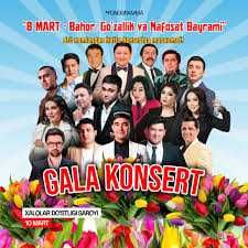 10-martda bo'lib o'tadigan "GALA KONSERT" dasturiga biletlar mavjud!