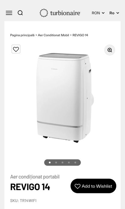Aer conditionat portabil Turbionaire, 14000 BTU, in garantie.