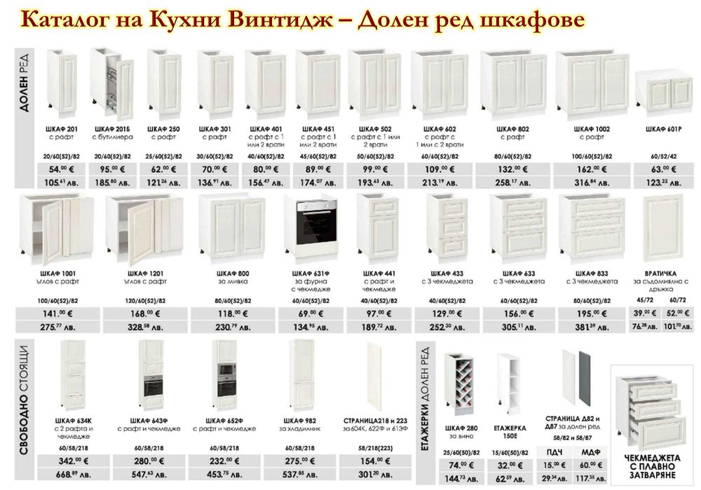 Кухня Винтидж Велвет 260 х 280 см. Безплатен Проект за вашата кухня