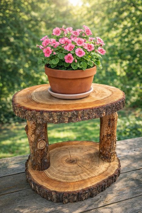 Suport din lemn pentru flori