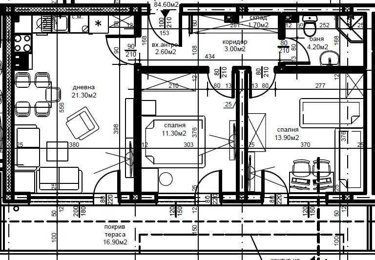 Продава се Тристаен апартамент в Пловдив, Беломорски - 94 кв.м за 986 €/кв.м - Снимка #1