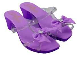 Детски чехли искрящи пантофки с панделка