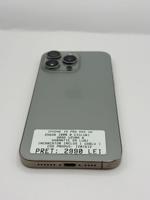 Iphone 15 Pro Max 256GB 100% Garantie Rate BuyBack - zonemag.ro