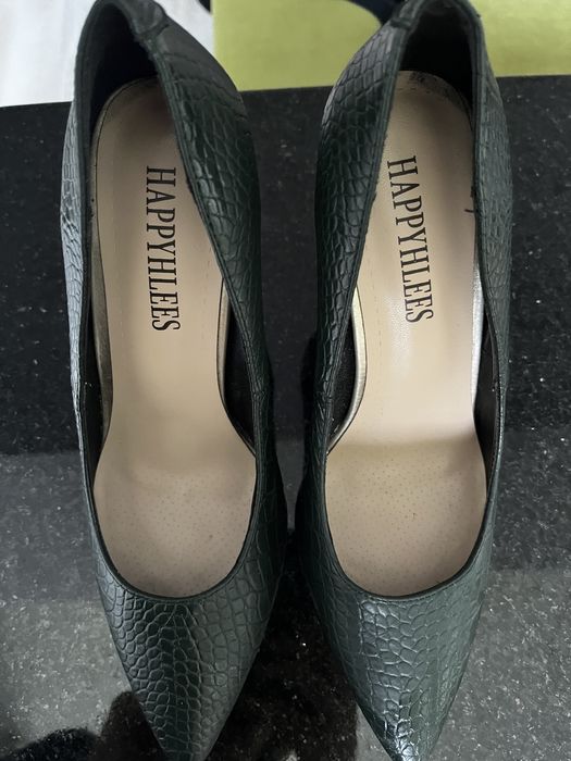 Pantofi stiletto verde inchis marime 38
