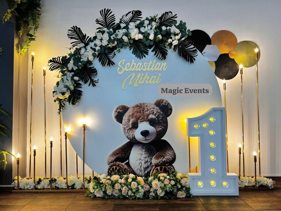 Platforma 360 6 persoane / pachet decoratiuni panou foto pachet nunta-botez