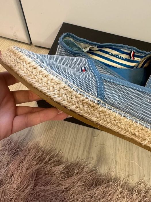 Espadrile Tommy Hilfiger bleu ciel / baby blue mărimea 36 (23 cm)