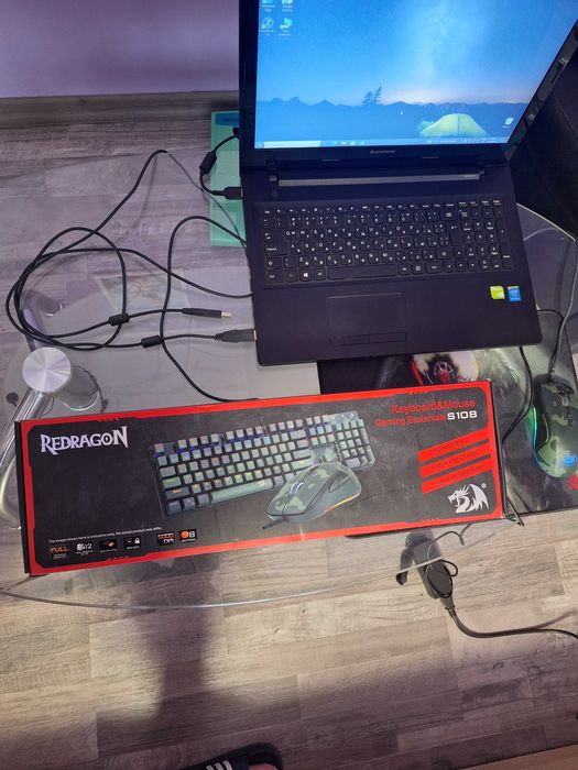 Механична клавиатура и МИШКА RED DRAGON RGB