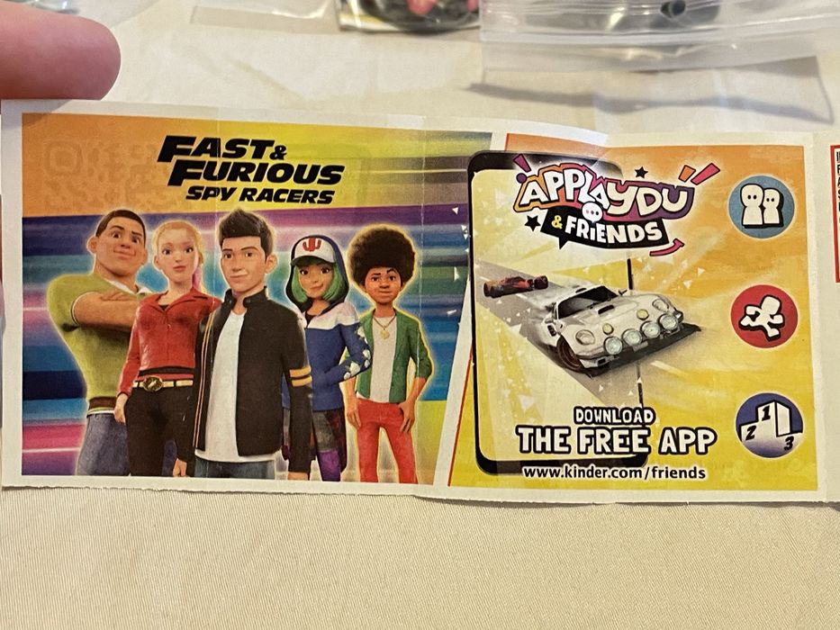 Kinder joy Fast & Furious colectie