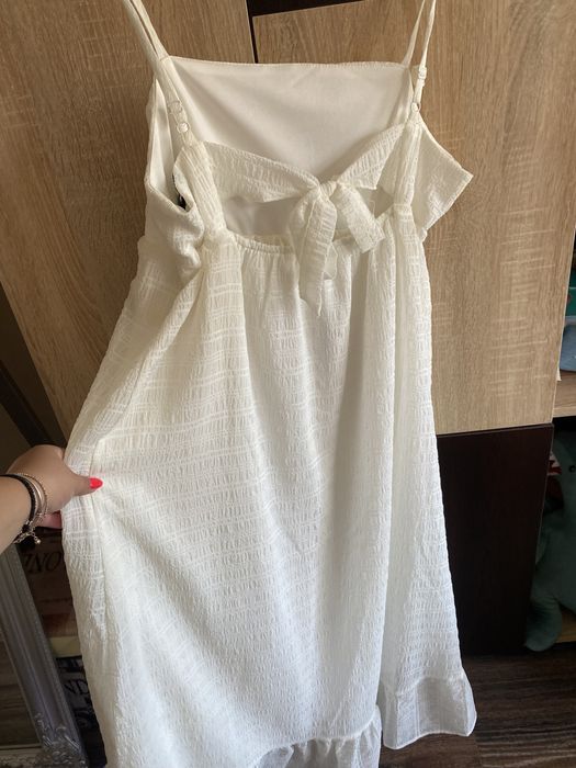 Миди бяла рокля H&M