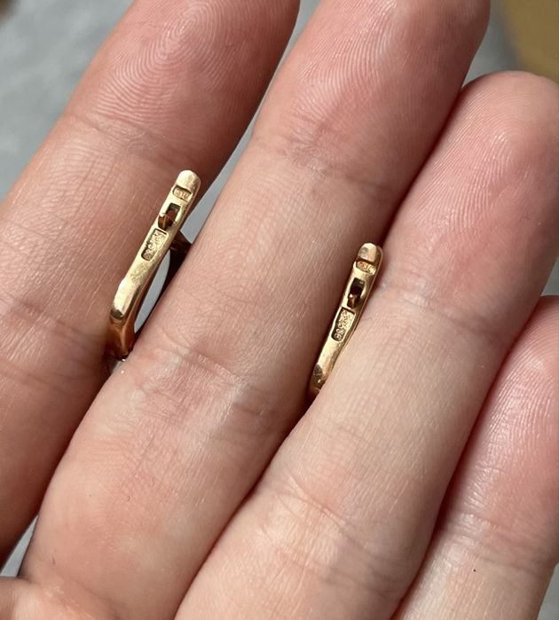 Златни обеци халки 585 проба 4 грама 14 карат