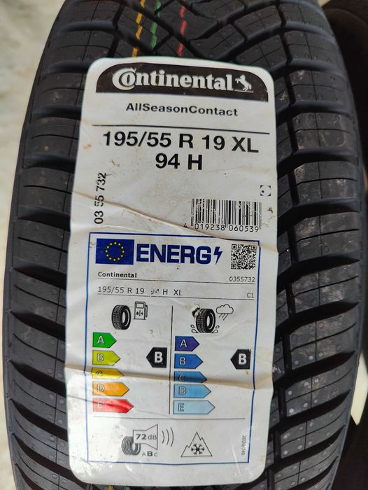 4 Нови всесезонни гуми 195/55R19 Continental AllSeasonContact 94H M+S