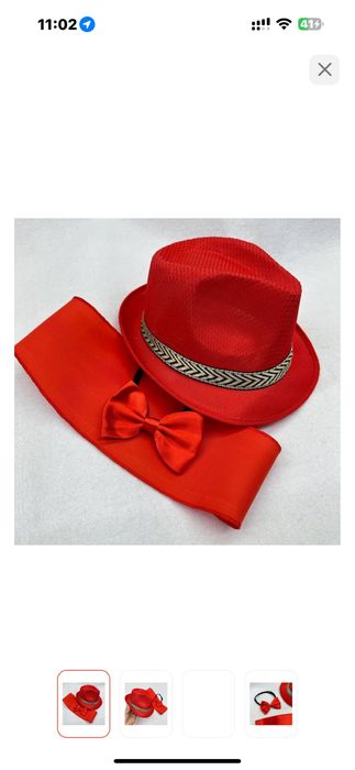 Шляпа, пояс, бабочка для утренника