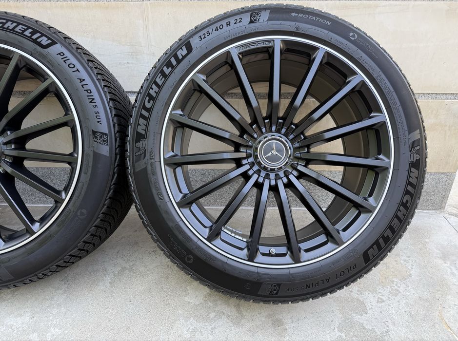 Оригинални джанти Мерцедес GLS МАЙБАХ 63АМГ 22 цола Mercedes GLS 167 63AMG MAYBACH X167 GLS600 ГЛС 450d фейслифт пакет БРАБУС ГЛС класа с нови гуми