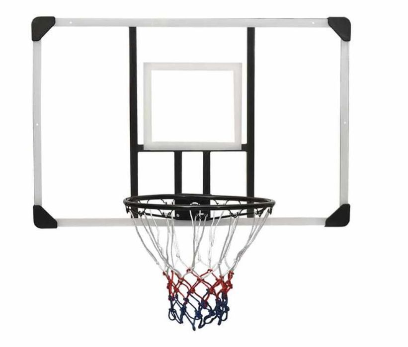 Баскетболно табло, прозрачно, 106x69x3 см, поликарбонат