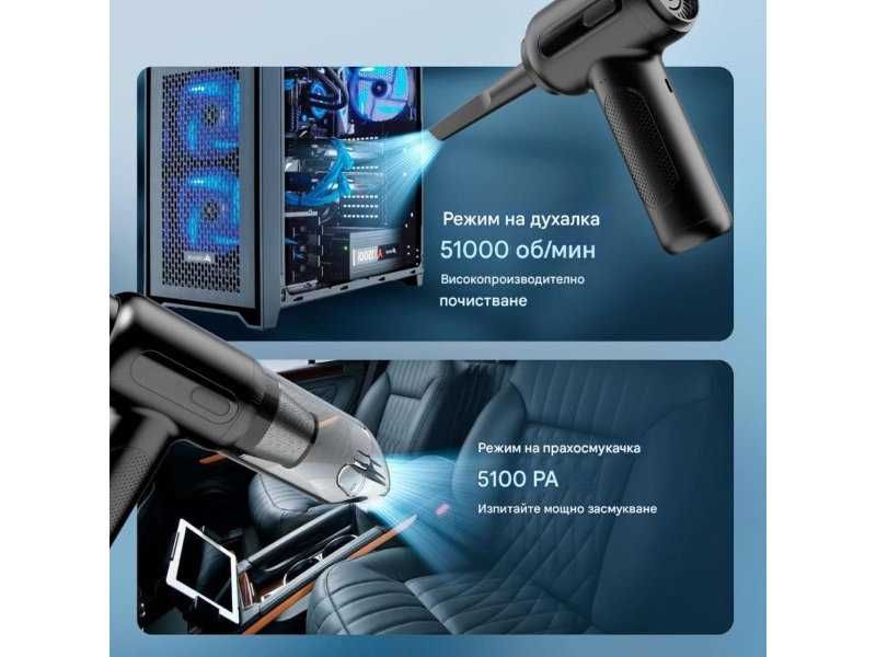 Компактна Безкабелна Прахосмукачка и Компресор 2 в 1 PORTENTUM ABV-1