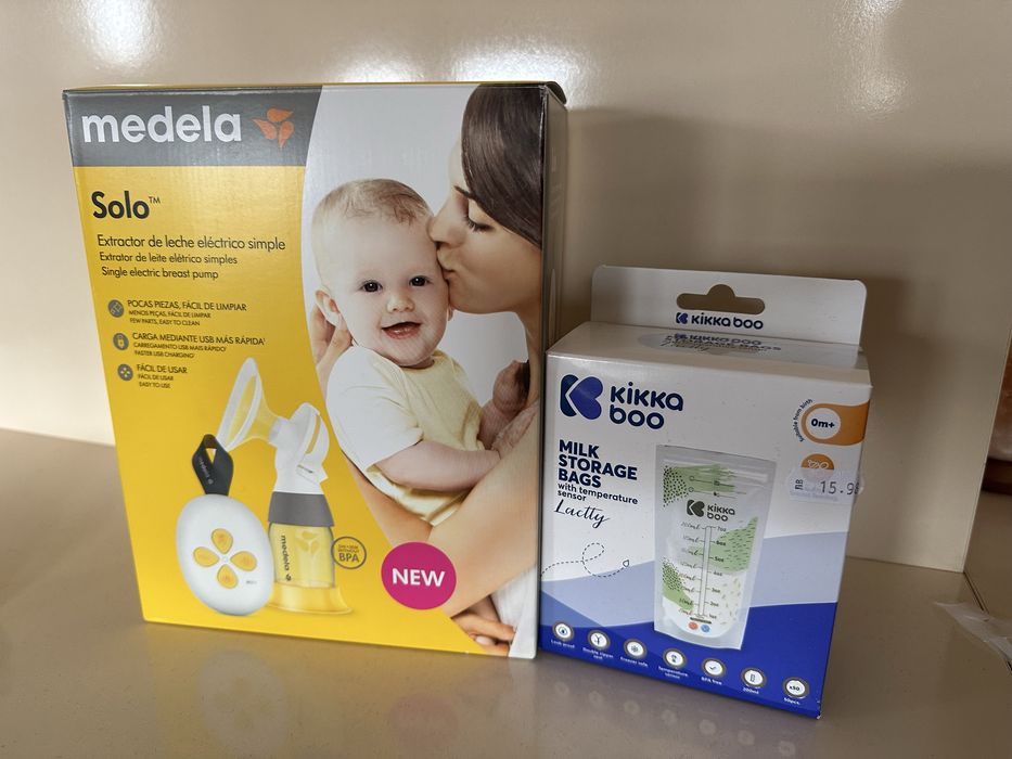 НОВА Електрическа двуфазна помпа за кърма Medela Solo + подарък