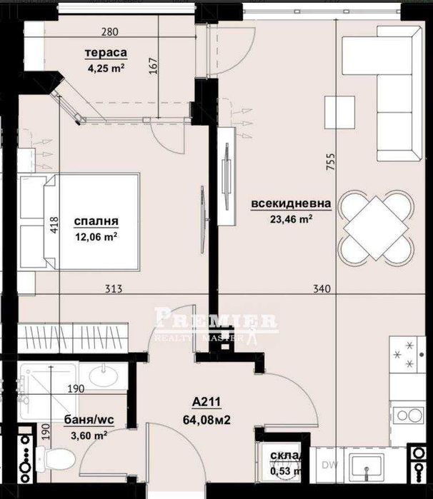 Двустаен апартамент комплекс Хоризонт - Бургас