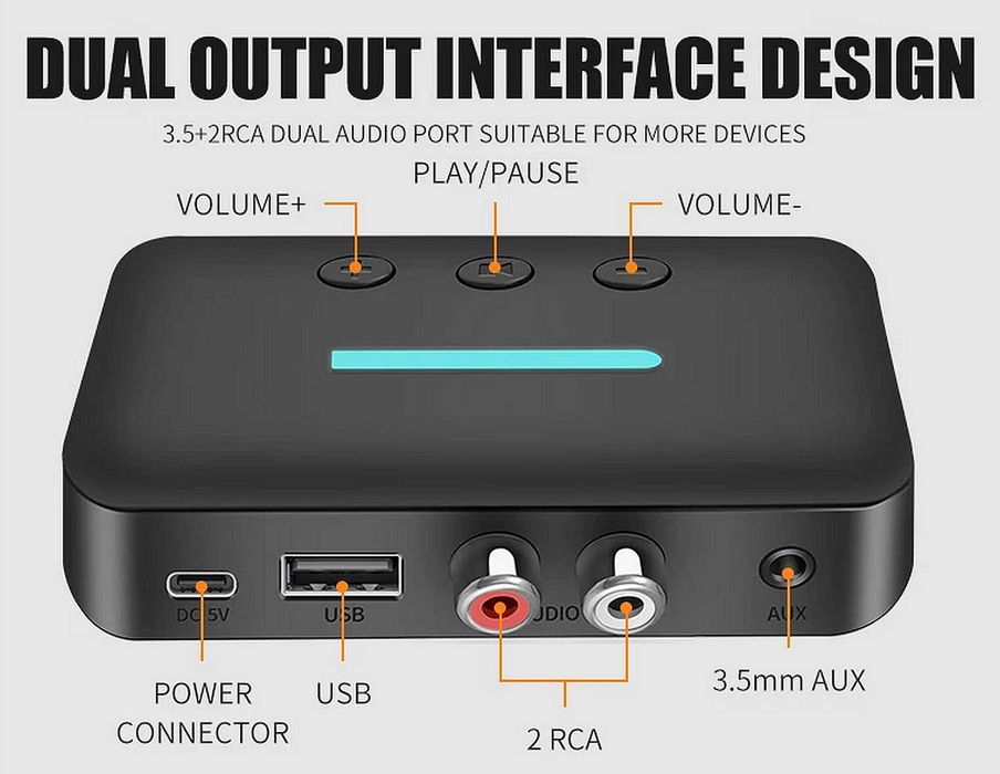 Adaptor receptor audio Bluetooth