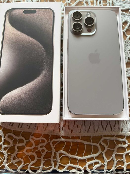 Iphone 15 Pro Max 256GB - Natural Titanium, Impecabil, Pachet Complet - Accept Test