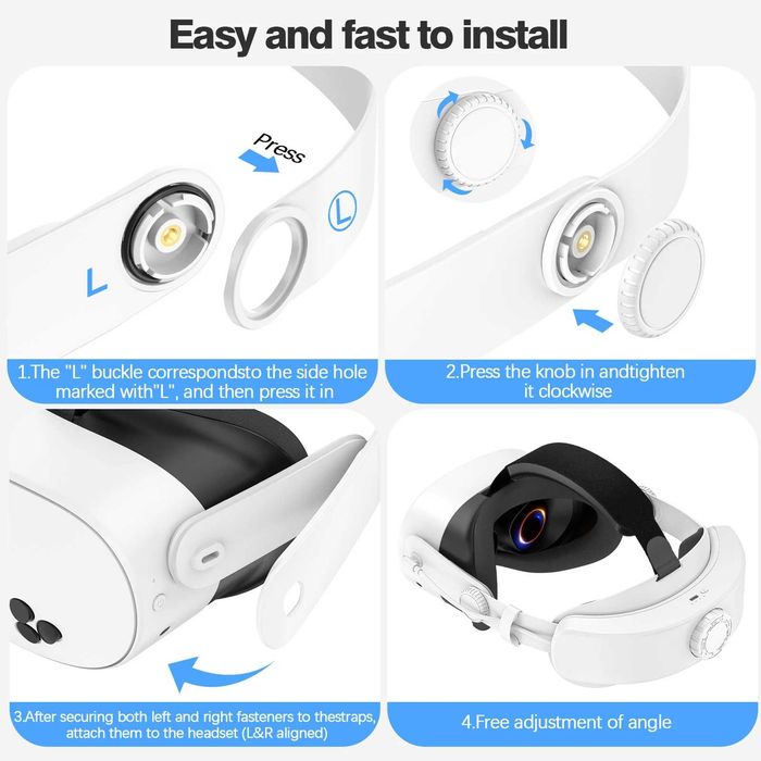 Нов VR head strap с батерия 10000mAh за Meta Quest 2/3/3S – неотварян