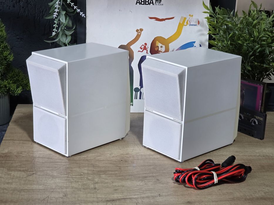 Boxe BANG & OLUFSEN beovox cx-50, b&o albe White, retro ,carcasa  metalica