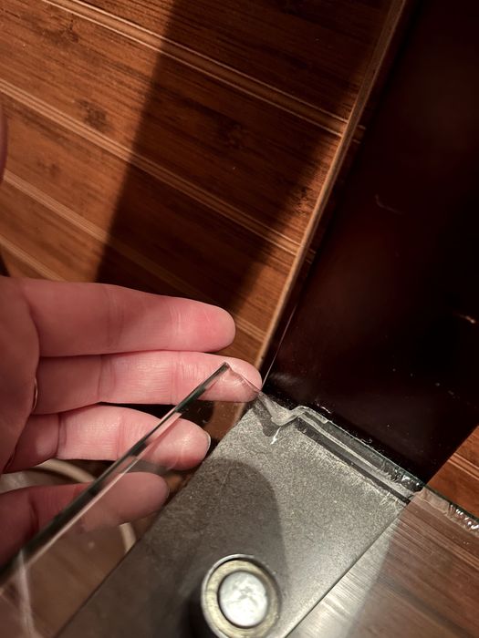 Стъклена мивка с плот и огледало за баня + смесител