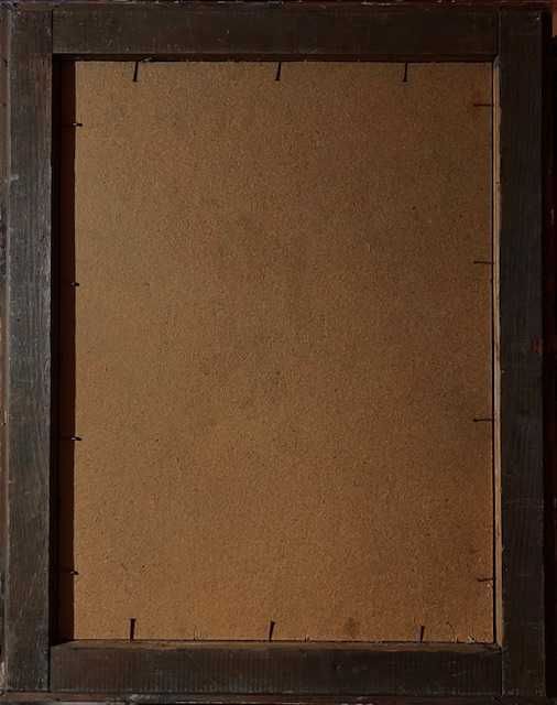 SUPERB Tablou VECHI, ulei/pânzî/carton. Semnat. 75x70cm