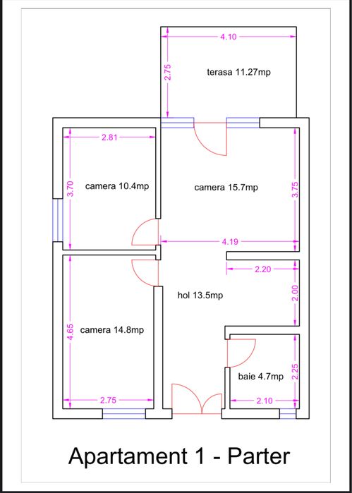 Apartament nou la cheie