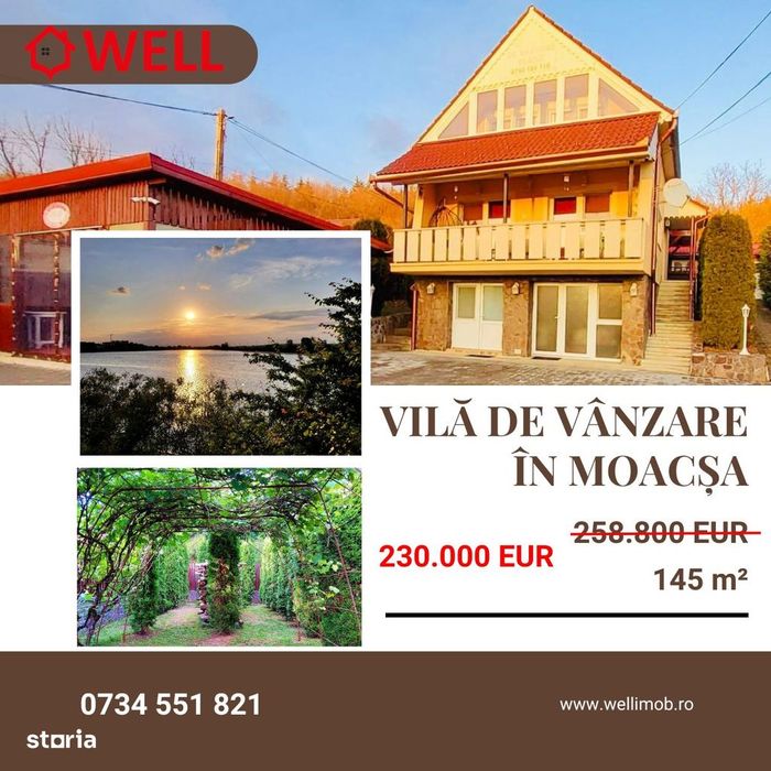 Casă de vânzare în Moacșa, lângă lacul Pădureni!